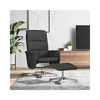 toshilian fauteuil de relaxation inclinable, fauteuil de salon relax fauteuil tv fauteuil inclinable avec repose-pied noir tissu