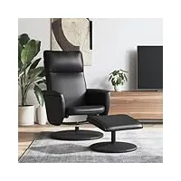toshilian fauteuil de relaxation inclinable, fauteuil de salon relax fauteuil tv fauteuil inclinable avec repose-pied noir similicuir