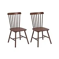 delavin ensemble de 2 chaises de salle à manger en bois, table à manger chaises, chaise de cuisine du milieu du siècle, chaises de salle à manger en chêne, noyer