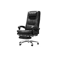 waoceo chaise de bureau chaise inclinable for la maison, chaise de direction, bureau, salle de conférence, siège pivotant avec repose-pieds, fauteuil ergonomique