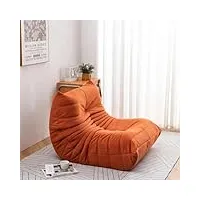 yaxansih canapé de sol paresseux, canapé de sol paresseux, chaise au coin du feu, canapé pouf, chaise d'appoint pour salon, chaise d'angle, chambre à coucher, salon, bureau, orange