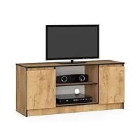 akord meuble tv k-120 | classique meuble télé | banc tv | moderne meuble television | h55 x l120 x p40 cm, poids 30 kg | chêne artisanal