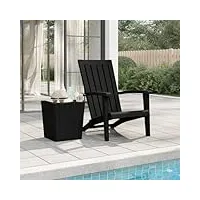 arkem chaise de jardin adirondack noir polypropylène,fauteuil adirondack,fauteuil jardin bois,adirondack chairs