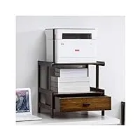 reifor support imprimante meuble imprimante support d'imprimante À 2 couches, copieur de bureau, petit support de stockage d'imprimante avec tiroir caisson bureau etagere bureau