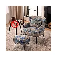 fauteuil salon contemporain, fauteuils de salon, chaise scandinave avec meubles de salon rembourrés en lin, chauffeuse for salon, chambre à coucher (color : c)
