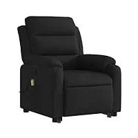 vidaxl fauteuil de massage, réglable, avec aide au relevage, fauteuil tv, fauteuil de relaxation avec fonction allongée, fauteuil inclinable, fauteuil relevable, fauteuil rembourré, tissu noir