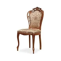 casa padrino chaise de salle à manger baroque de luxe avec motif élégant or/multicolore/marron - chaise de cuisine baroque - magnifique meuble de salle à manger de luxe de style baroque