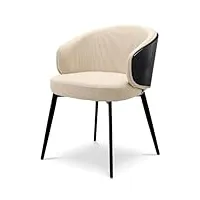 casa padrino chaise de salle à manger de luxe sable/noir 57 x 62 x h. 77 cm - chaise de cuisine avec accoudoirs - meubles de salle à manger - meubles de luxe - qualité de luxe