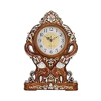 bureau de cheminée, horloge de bureau d'art de personnalité en plastique, horloges de cheminée alimentées par batterie, décoration de salle muette décorative antique pour la maison