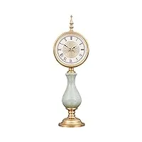horloge de cheminée en bois, horloge de table créative en céramique vintage, horloge de bureau à piles, adaptée pour bureau, étagère, maison, salon