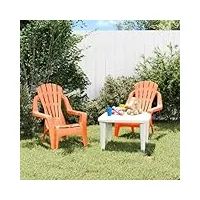 barash chaises de jardin pour enfants lot de 2 orange 37x34x44 cm pp,fauteuil jardin plastique,salon jardin plastique,chaise exterieur terrasse