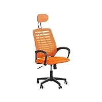 fauteuil ergonomique à dossier haut, chaise de bureau d'ordinateur, chaise pivotante en tissu filet, chaise de travail, chaise de jeu (couleur : orange) nécessaire anniversaire confortable vision
