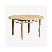 sklum table de jardin ronde en bambou (Ø140 cm) senia bambou