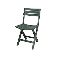 spetebo chaise pliante en plastique - 80 x 45 cm - vert forêt - chaise de bistrot pliable - pour jardin, balcon, terrasse