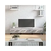 gecheer meuble tv avec 3 tiroirs - meuble tv bas - buffet tv - meuble tv - meuble tv - meuble tv - meuble tv - meuble tv - meuble tv pour salon - gris béton - 150 x 36 x 30 cm - matériau du bois