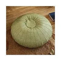 mgemjmj tabouret tabouret pouf ottoman, coussin de sol confort marocain tabouret repose-pieds en simili cuir tabouret pouf rond fait à la main pour le salon(size:65x25cm(26x10inch),color:light green)