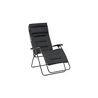 lafuma fauteuil relax rembourré gravité zéro - rsx clip xl aircomfort® (noir acier)