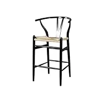 meubles chaise de bureau chaises de cuisine comptoir de maison chaises de bar de loisirs siège, pub café bois massif petit-déjeuner salle à manger tabourets hauts/noir star of light