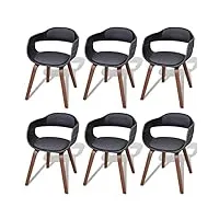 générique chaises à manger lot de 6 noir bois courbé et similicuirmeubles,fauteuils et chaises,chaises de cuisine