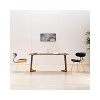 shgaxin chaises à manger lot de 2 noir bois courbé et similicuir,chaises de salle À manger,chaise de cuisine,chaises de salle À manger moderne