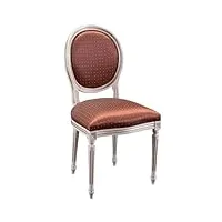 casa padrino chaise de salle à manger baroque de luxe bordeaux rouge/blanc h. 98 cm