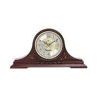 horloges de cheminée, horloges de cheminée décoratives en bois massif, horloge d'étagère, avec carillon, fonctionnant à piles, utilisées pour la cheminée, la décoration du salon, du bureau