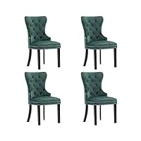 générique chaises à manger lot de 4 vert foncé veloursmeubles,fauteuils et chaises,chaises de cuisine