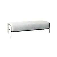 cykd-777 banc de lit banc de bout de lit avec pieds en métal, banc d'entrée rembourré for salon, chambre à coucher, entrée (blanc) repose-pieds rembourré (color : white, size : 120 * 45 * 45cm)