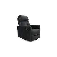 price factory just for you fauteuil relaxation relevable manuellement venise coloris noir