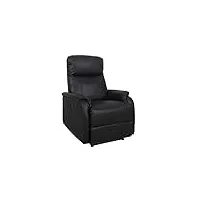 price factory just for you fauteuil relaxation relevable manuellement berlin coloris noir