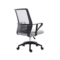 chaise de bureau ergonomique rembourrée en maille pivotante à 360 degrés avec base en nylon