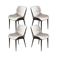 mahnfeid chaise de salle à manger nordique moderne, ensemble de 4 chaises de cuisine, chaise latérale remplie d'éponge à rebond élevé, chaise de maquillage pour chambre à coucher