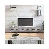 meuble tv, banc tv support de télévision table tv bas armoire basse meuble tv sonoma gris 150x36x30 cm bois d'ingénierie