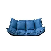 canapé paresseux réglable à 42 positions canapé-lit 160 x 112 cm matelas de sol pour salon chambre à coucher (couleur : bleu)