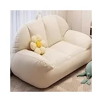 pouf paresseux canapé chaise confortable chaise longue paresseux canapé-lit futon siège doux sol canapé siège chaise lit pour salon chaise d'angle chambre beige jaune-105x70x55cm