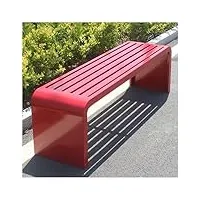 zt6f banc de jardin robuste bancs de jardin sièges de patio en métal fonte 2-4 places meubles d'intérieur/de jardin bancs de jardin,rouge,150cm/59in