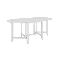 aijuukjp nice tables table de cuisine et salle à manger extensible blanc (75-180) x 75 x 74 cm mdf
