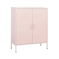 aijuukjp nice cabinets & armoire de rangement et casiers - armoire de rangement rose - 80 x 35 x 101,5 cm - acier