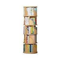bibliothèque rotative à 4/5 niveaux, rotative à 360°, blanche, étagères empilables, organisateur de bibliothèque, rangement pour cd et dvd, salon, bureau (taille : 46 x 160 cm, couleur : vert) (
