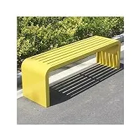 zt6f banc de jardin bancs d'extérieur siège de patio en métal fonte 2-4 places meubles d'intérieur/de jardin benche,jaune,100cm/39.3in