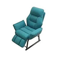fauteuil de bureau pour maison, chaise gaming salon siege ergonomique, chaise de bureau confortable simple chaises fauteuil inclinable fauteuil relax pour jardin, balcon ( color : blue with footrest )