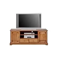 actual diffusion meuble tv bar 60 pouces merisier 2 portes 2 tiroirs l 158.8 h 60.3 p 46 cm