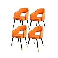 xmdeur chaises de salle à manger de cuisine ensemble de 4 fauteuils de salle à manger de salon moderne, chaises de salle à manger de cuisine, chaises de bureau de salon, sièges en cuir pu de style
