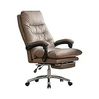 heavy people chaise de bureau pivotante à 360° en cuir microfibre avec accoudoirs reliés, résistante à l'usure pour salle de réunion
