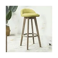 meubles chaise de bureau chaises de cuisine comptoir de cuisine rotatif chaises de bar en bois massif siège, loisirs petit déjeuner salle à manger tabourets hauts/vert d'herbe Élégant