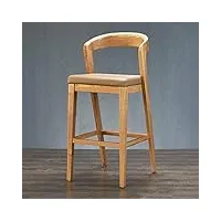 meubles chaise de bureau barreau chaises de bar en bois massif siège avec dossier, loisirs simili cuir tabourets hauts/b élégant
