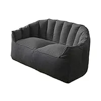 zqndfac canapé pouf canapé paresseux respirant en coton et lin, pouf, chaise longue à dossier haut, siège canapé-lit, chaises douces et confortables décontracté