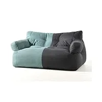 zqndfac canapé pouf sac de haricots décontracté, canapé paresseux, chaise longue en toile de coton de qualité supérieure, sac de siège intérieur, fauteuil inclinable à bon soutien décontracté