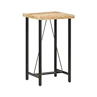 nice tables table de cuisine et salle à manger table de bar en bois de manguier brut 60 x 60 x 107 cm