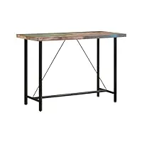 aijuukjp nice tables table de cuisine et salle à manger table de bar en bois massif recyclé et fer 150 x 70 x 107 cm